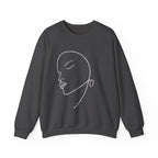 Minimal Line Art Face Crewneck Sweatshirt