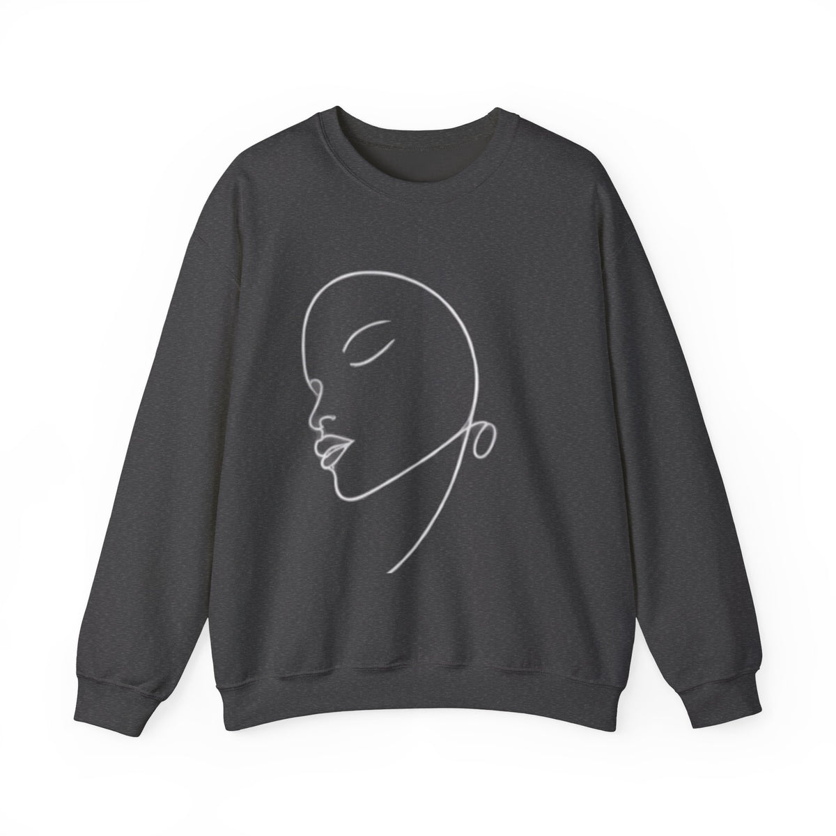 Minimal Line Art Face Crewneck Sweatshirt