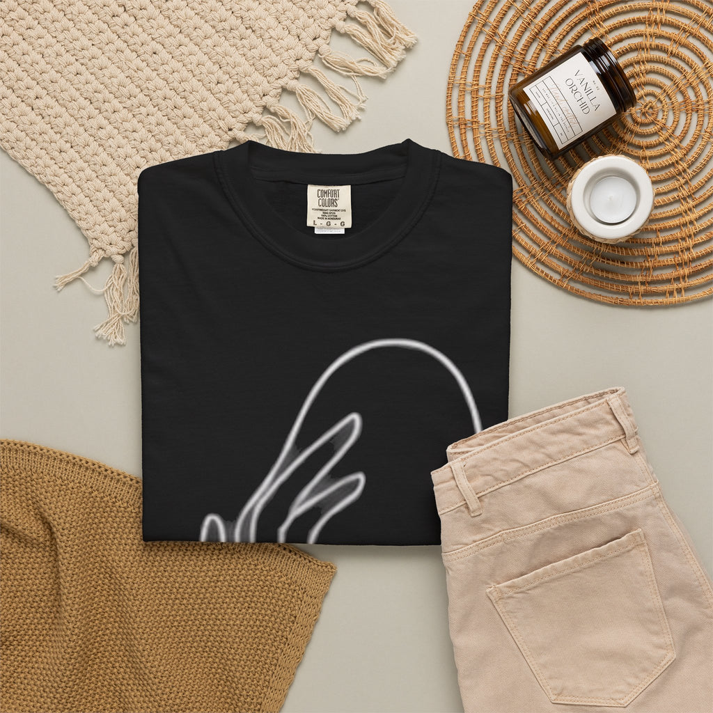 Minimalist Line Art Hand T-Shirt — Modern Abstract Graphic Tee