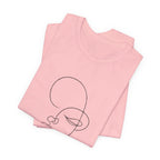 Minimal Line Art Face T-Shirt — One-Line Abstract Portrait Tee