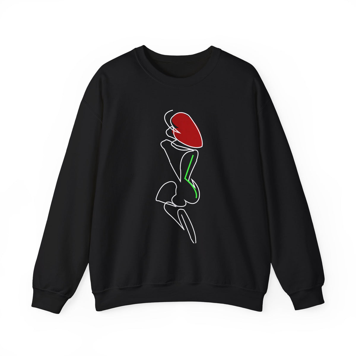 Minimal Pink Tulip Sweatshirt – Simple Floral Crewneck