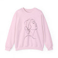 Minimal Line Art Woman Crewneck Sweatshirt