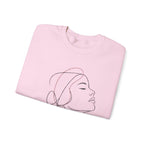 Minimal Line Art Woman Crewneck Sweatshirt