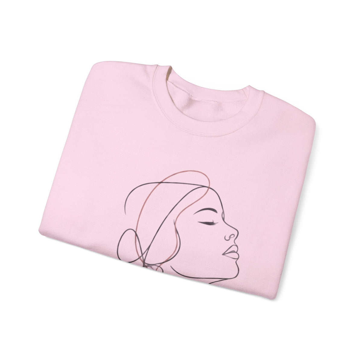 Minimal Line Art Woman Crewneck Sweatshirt