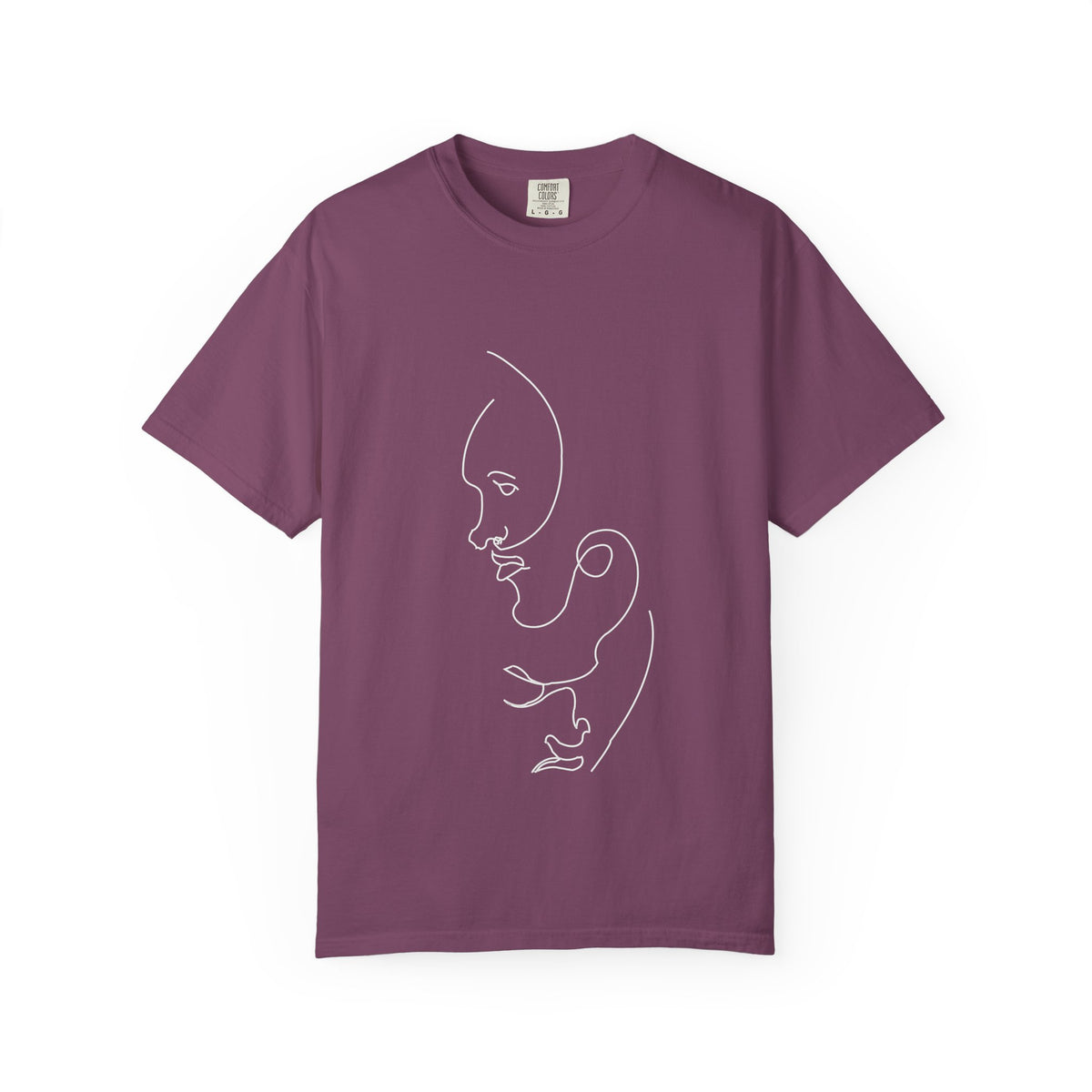 Abstract Line Art Face T-Shirt — Minimalist One-Line Profile Tee