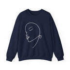Minimal Line Art Face Crewneck Sweatshirt