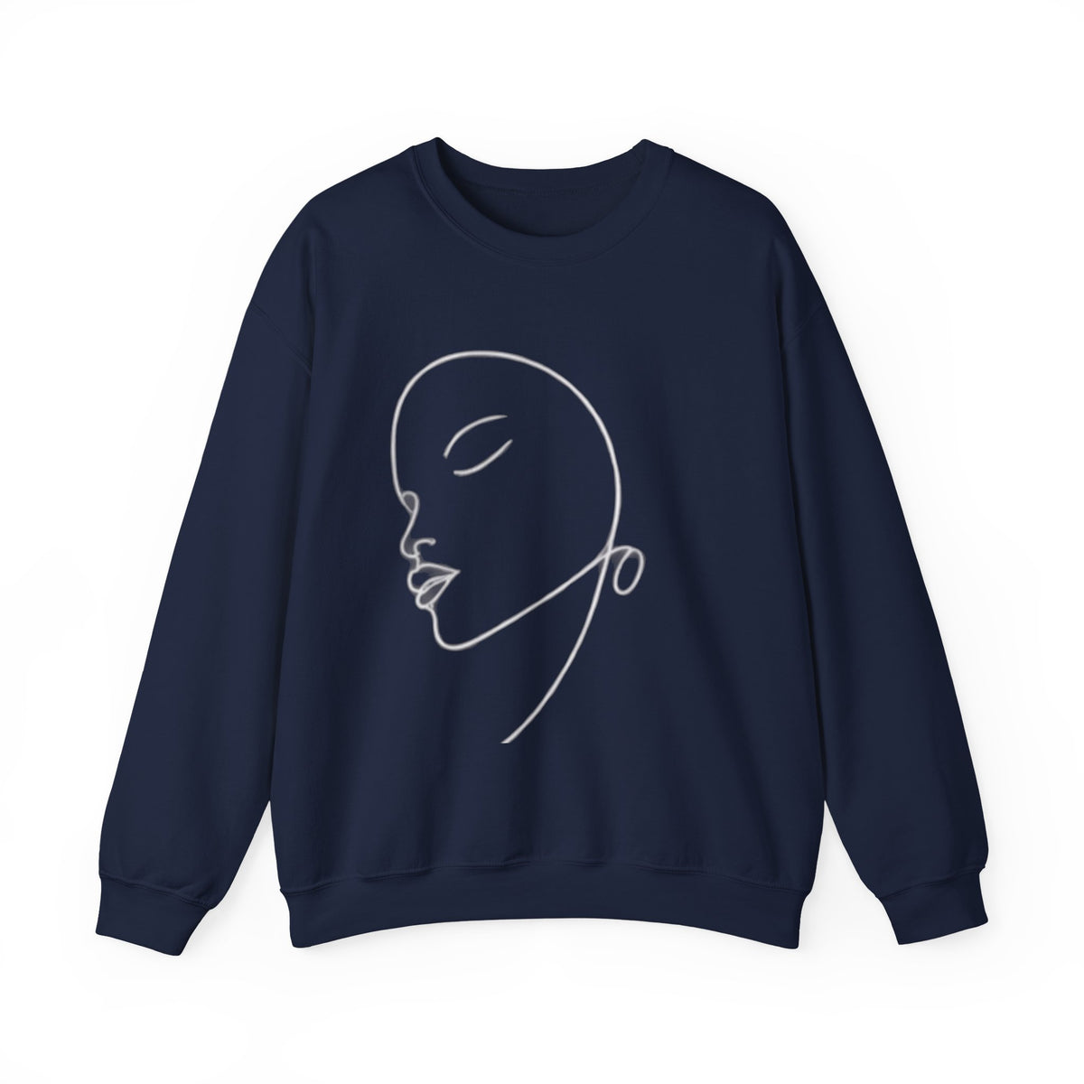 Minimal Line Art Face Crewneck Sweatshirt