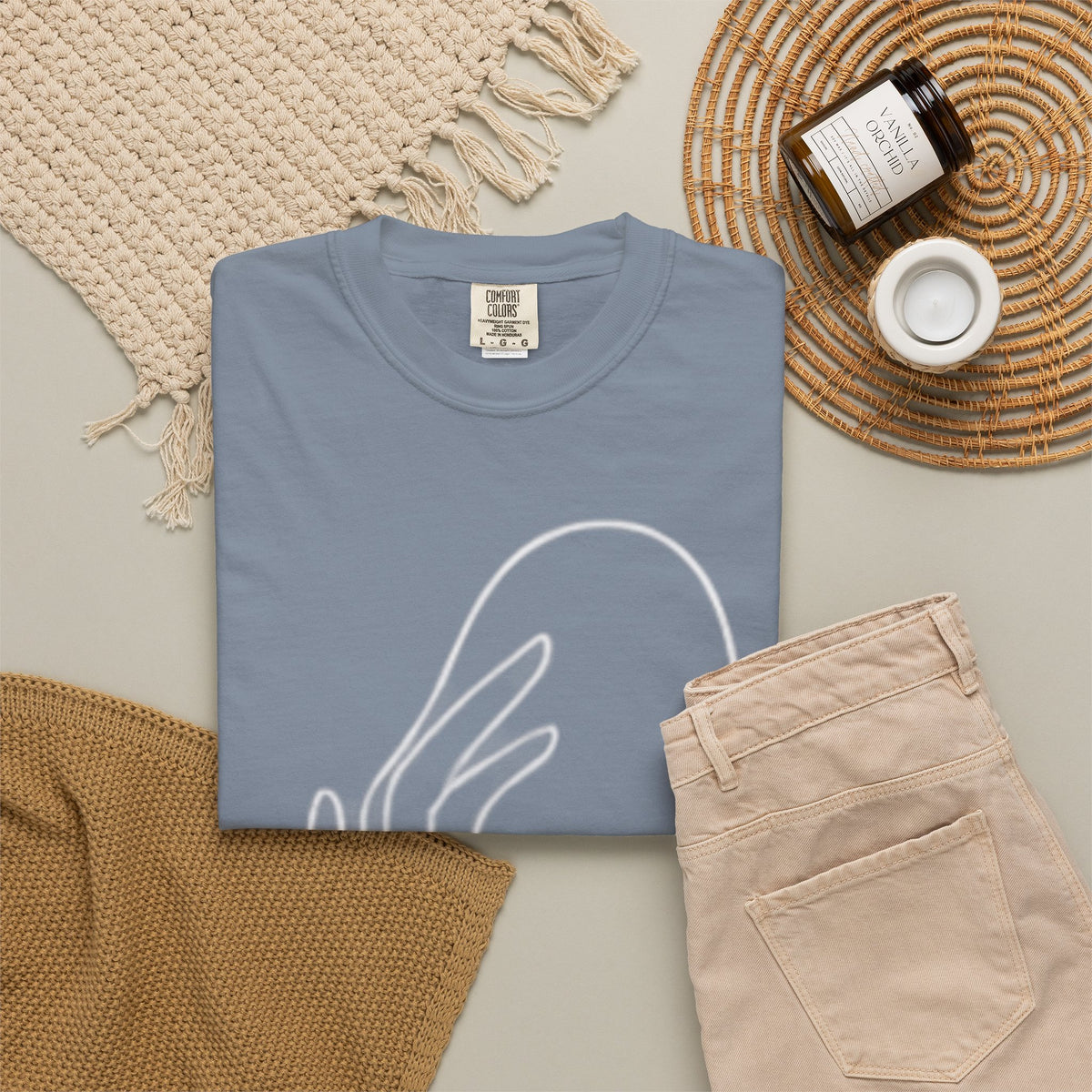 Minimalist Line Art Hand T-Shirt — Modern Abstract Graphic Tee