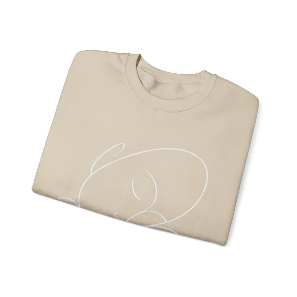 Minimal White Crewneck Sweatshirt