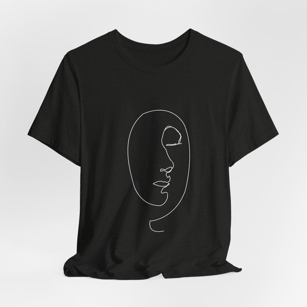 Minimal Line Art Face T‑Shirt