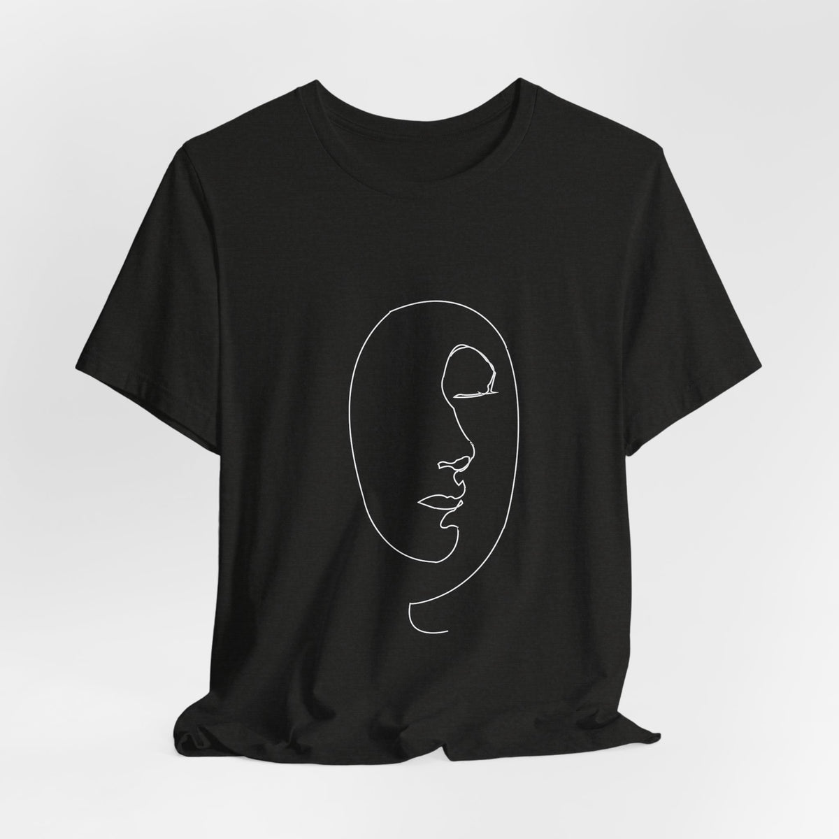 Minimal Line Art Face T‑Shirt