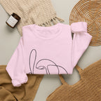 Abstract Line Art Face Crewneck Sweatshirt