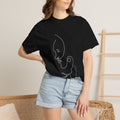 Abstract Line Art Face T-Shirt — Minimalist One-Line Profile Tee