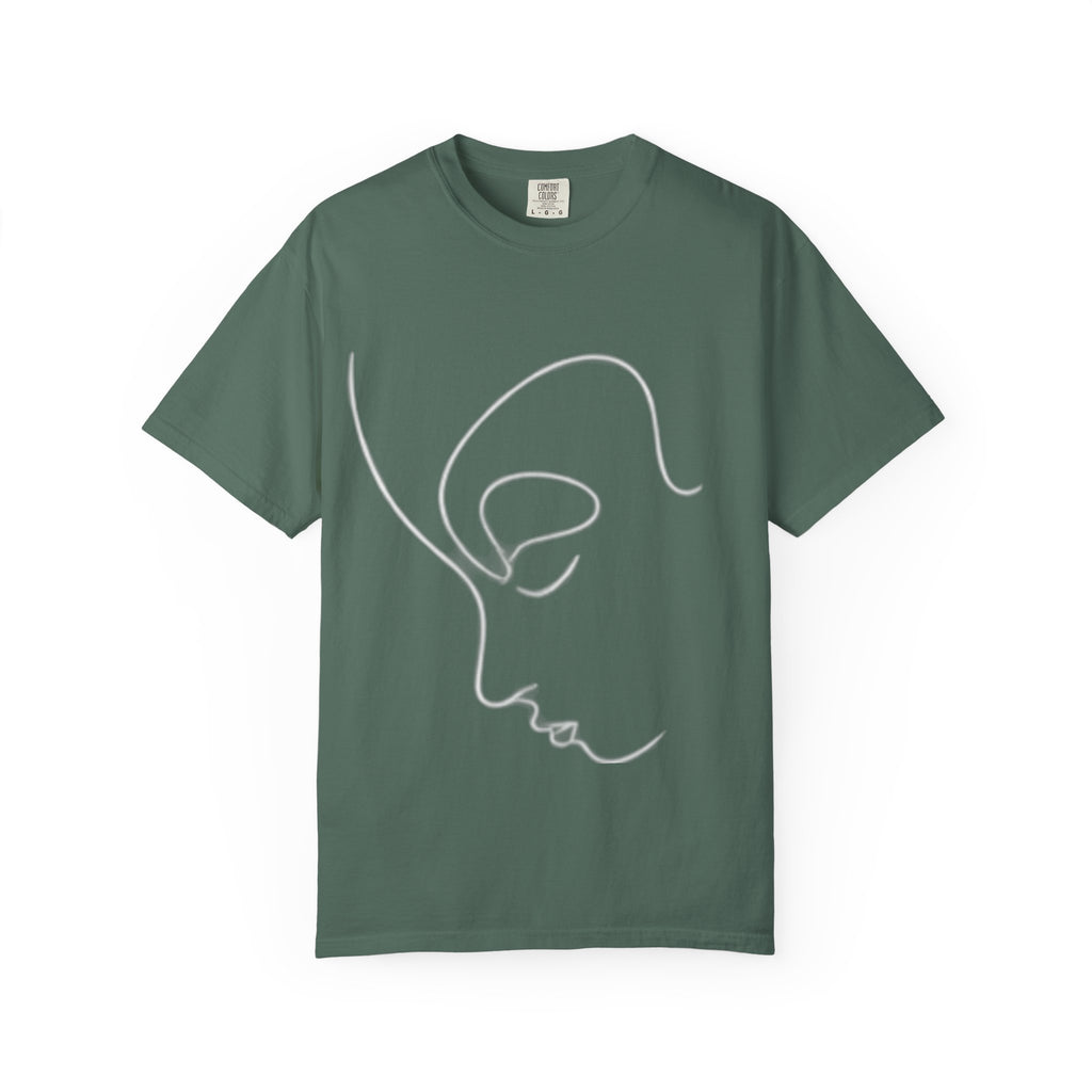 Minimal Line Art Face T-Shirt — Abstract Single-Line Portrait Tee