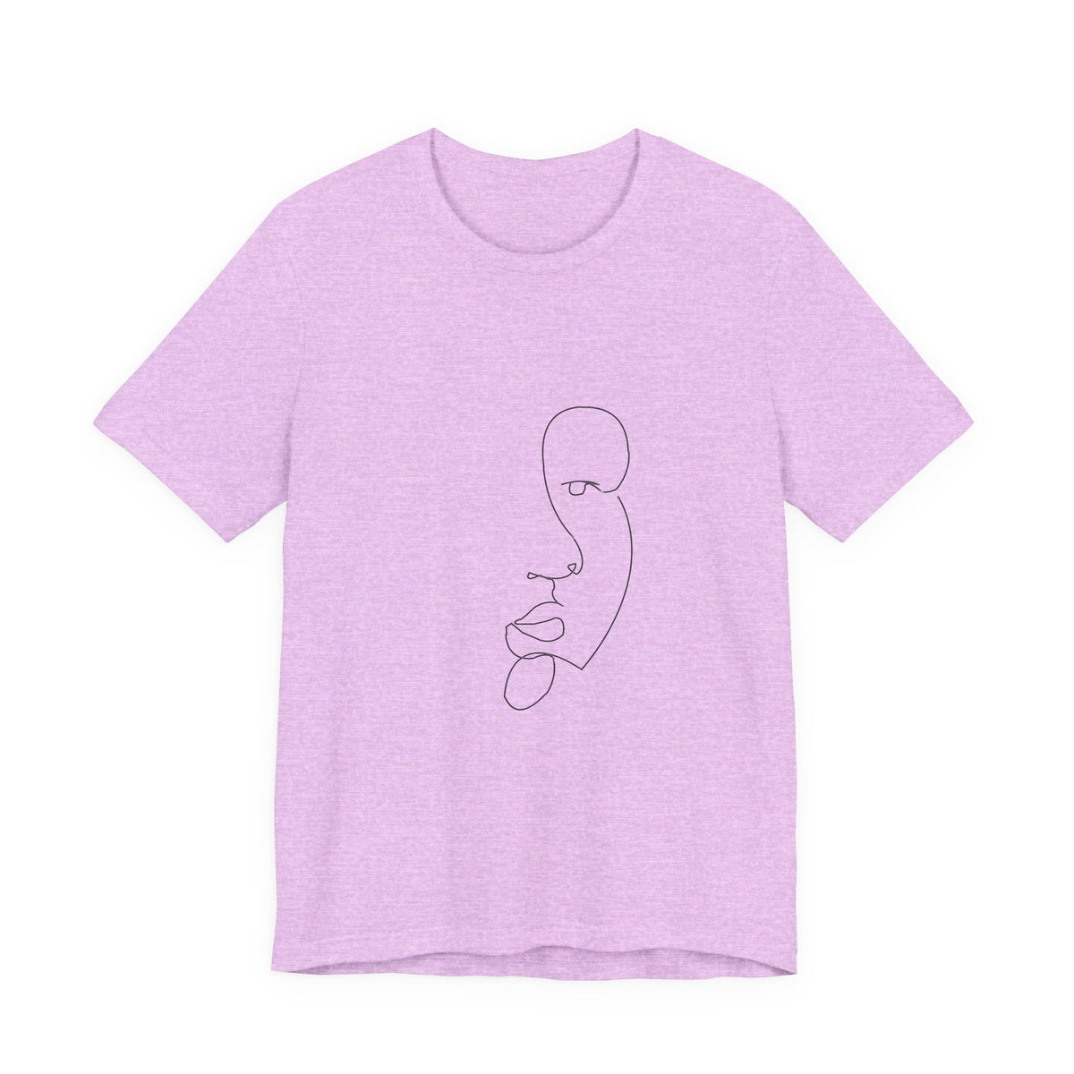 Minimal One-Line Face Tee — Modern Abstract Art T-Shirt