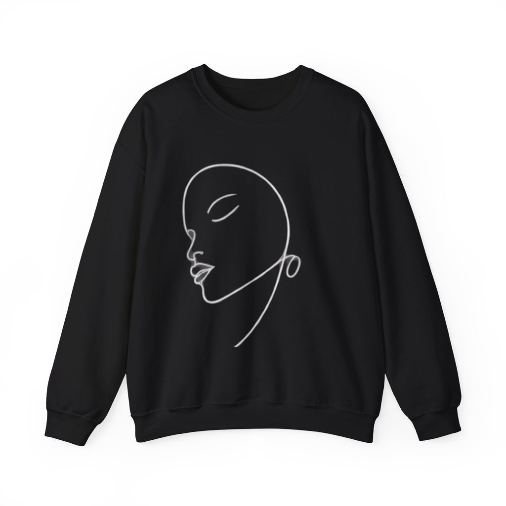 Minimal Line Art Face Crewneck Sweatshirt