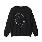 Minimal Line Art Face Crewneck Sweatshirt