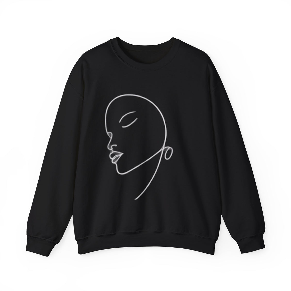 Minimal Line Art Face Crewneck Sweatshirt