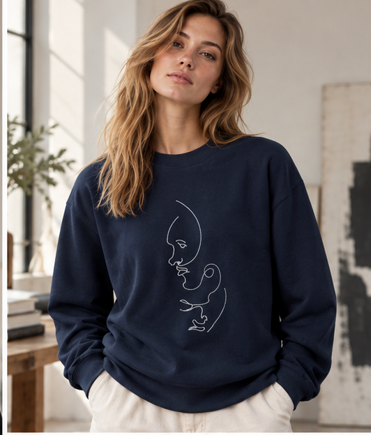 Classic White Crewneck Sweatshirt