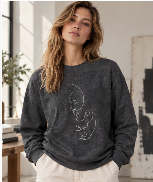 Classic White Crewneck Sweatshirt