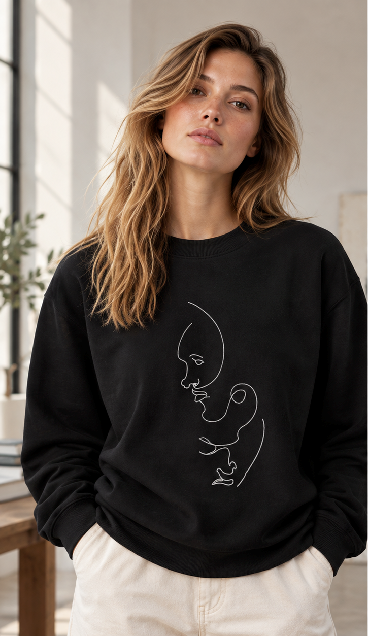 Classic White Crewneck Sweatshirt