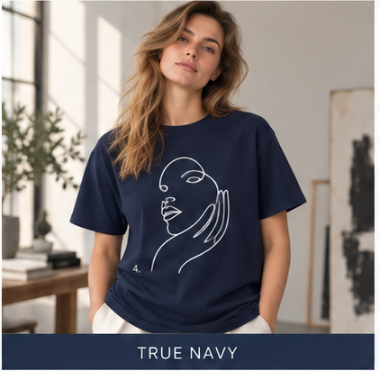 Minimal Line Art Face T-Shirt — Abstract Feminine Outline Tee