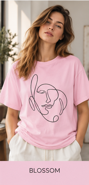 Minimalist One-Line Face T-Shirt — Abstract Art Graphic Tee