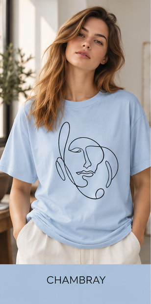 Minimalist One-Line Face T-Shirt — Abstract Art Graphic Tee