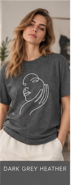 Minimal Line Art Face T-Shirt — Elegant Abstract Portrait Tee