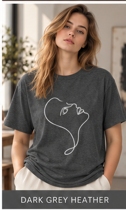 Minimal Line Art Kiss T-Shirt — Abstract Couple Graphic Tee