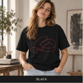 Abstract Line Art Heart T-Shirt — Minimalist Love Graphic Tee