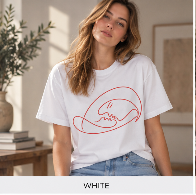 Minimal Line Art Skull T-Shirt