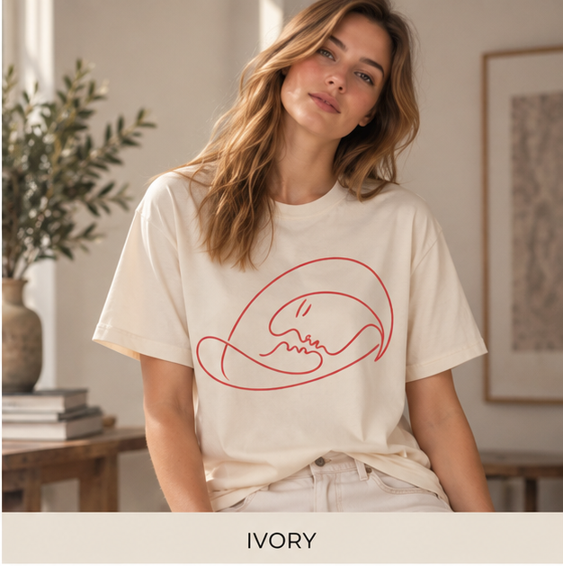 Minimal Line Art Skull T-Shirt