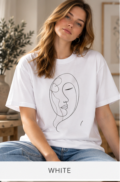 Within 02 — 'One Line' Abstract Portrait Tee