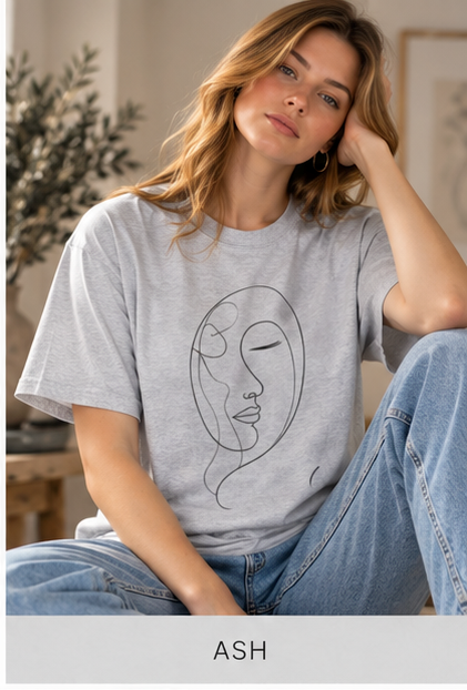 Within 02 — 'One Line' Abstract Portrait Tee