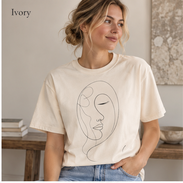 Within 02 — Abstract Feminine Portrait Tee