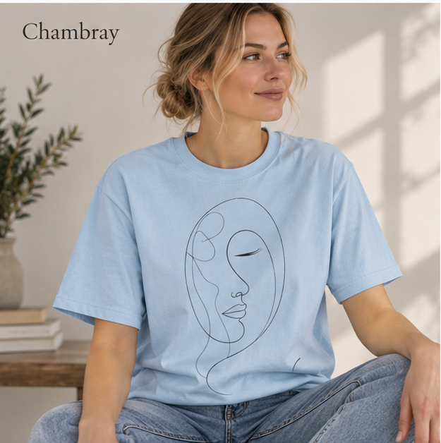 Within 02 — Abstract Feminine Portrait Tee