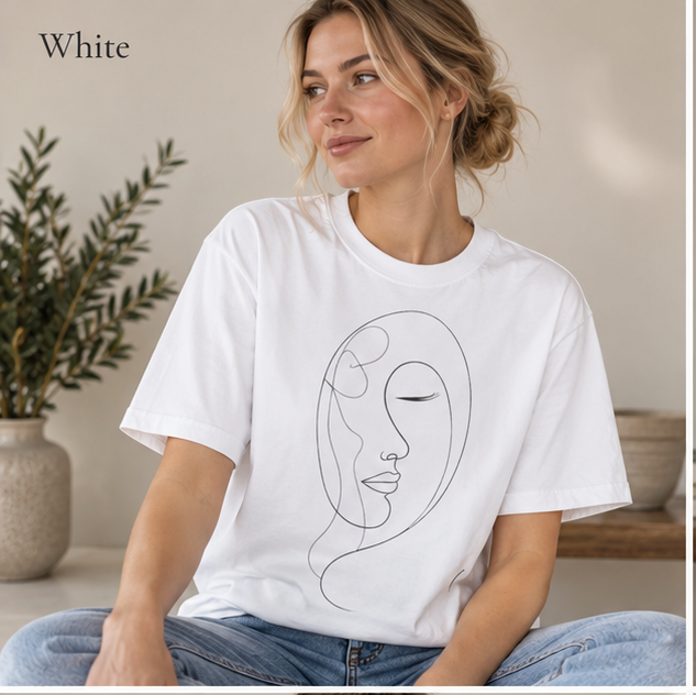 Within 02 — Abstract Feminine Portrait Tee