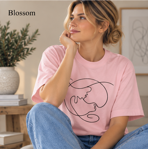 Minimal Line Art Earth T‑Shirt — Continuous Line Globe Design