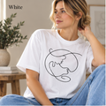 Minimal Line Art Earth Tee — Continuous Line Globe T-Shirt
