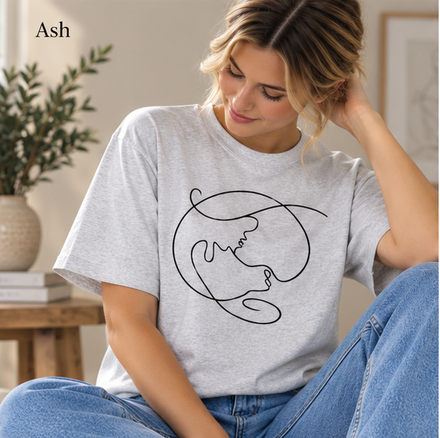 Minimal Line Art Earth Tee — Continuous Line Globe T-Shirt