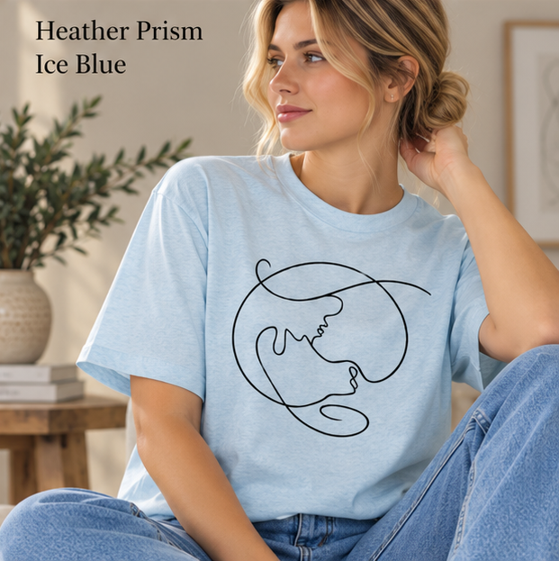 Minimal Line Art Earth Tee — Continuous Line Globe T-Shirt