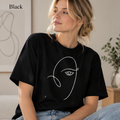 Abstract Minimal Face T‑Shirt – Single Line Portrait Tee