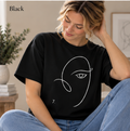T-Shirt — Minimal Line Art Face Tee