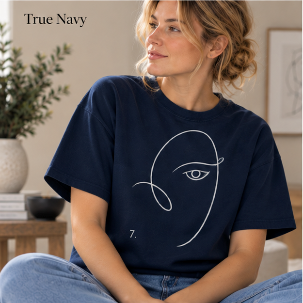 T-Shirt — Minimal Line Art Face Tee
