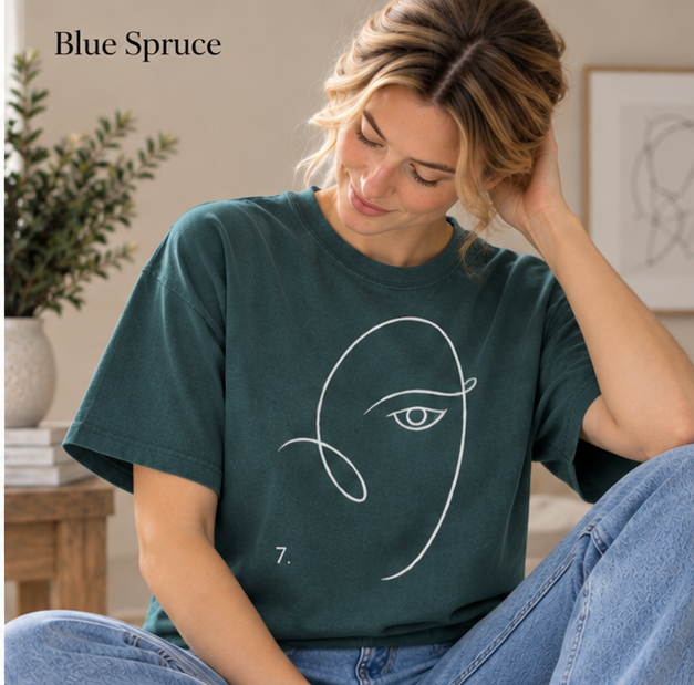 T-Shirt — Minimal Line Art Face Tee