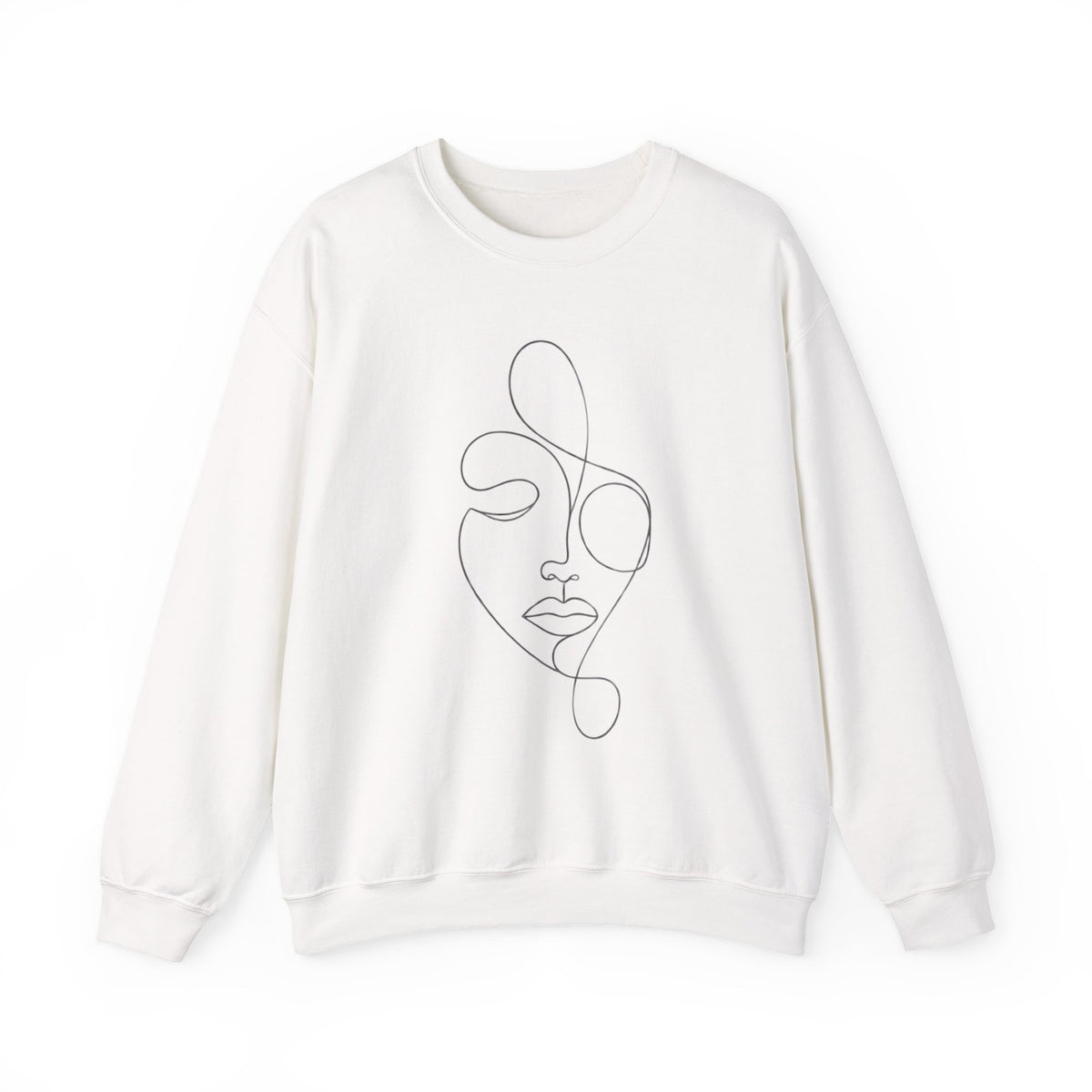 Within 11 | Minimalist Line Art Face Crewneck Sweatshirt