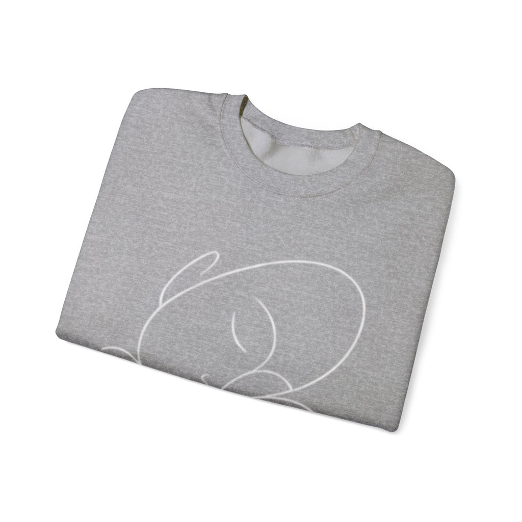 Minimal White Crewneck Sweatshirt