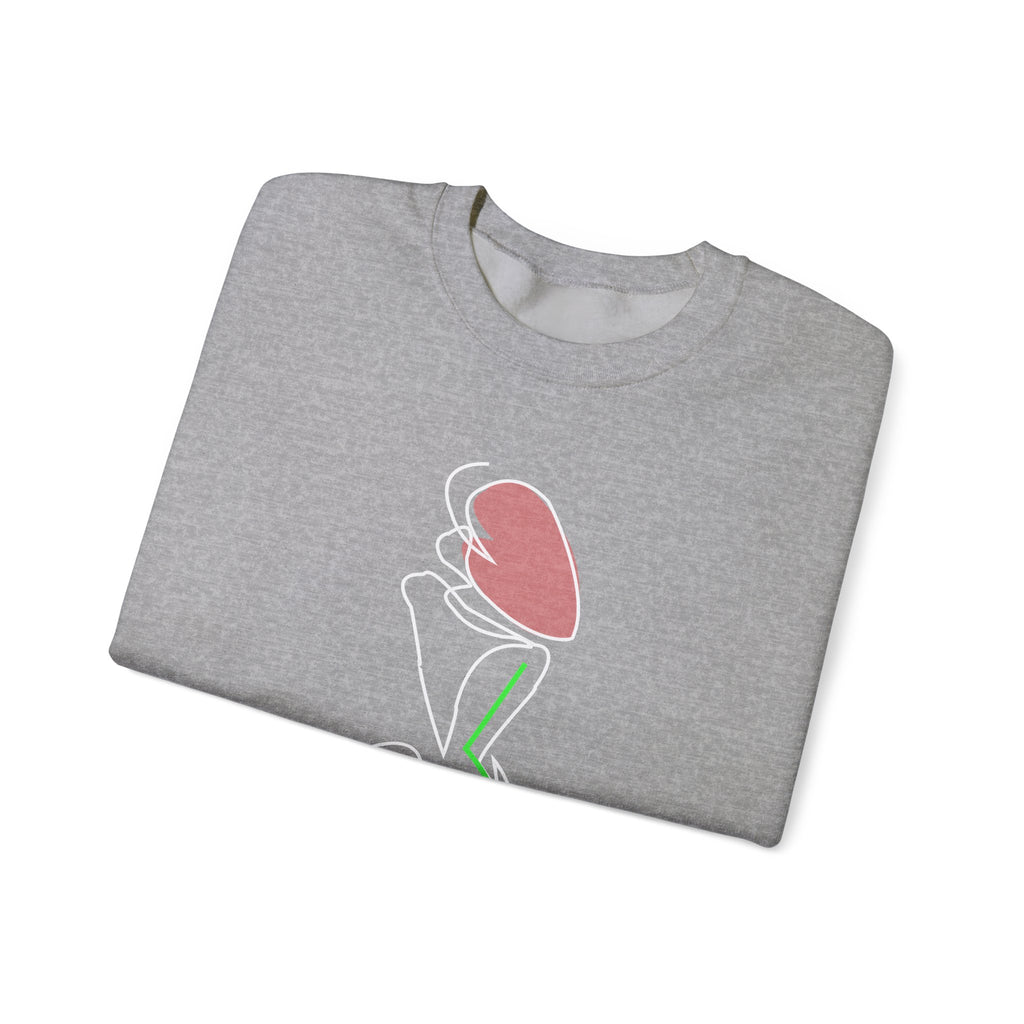 Minimal Pink Tulip Sweatshirt – Simple Floral Crewneck