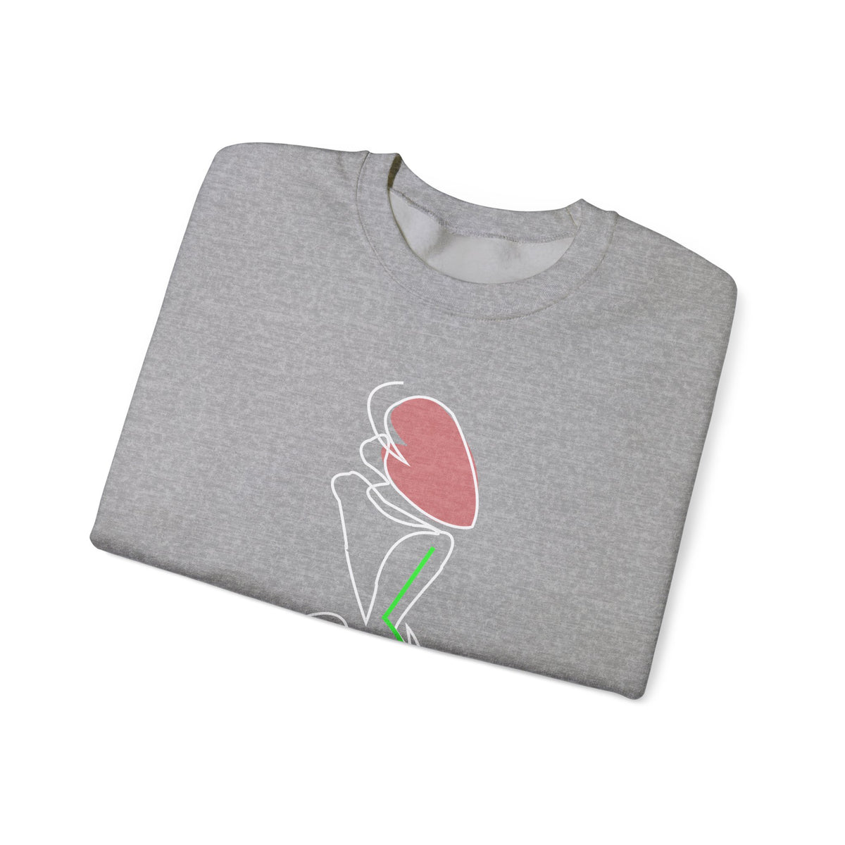 Minimal Pink Tulip Sweatshirt – Simple Floral Crewneck